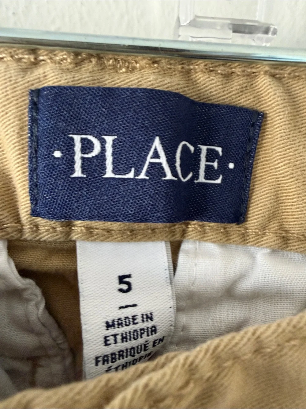 The Children's Place Boys Chino Pants Bundle (2 Pairs) Khaki Tan Black Size 5